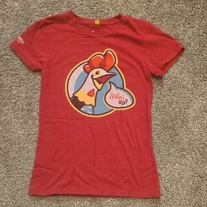 Red Graphic T-Shirt Chicken Butt